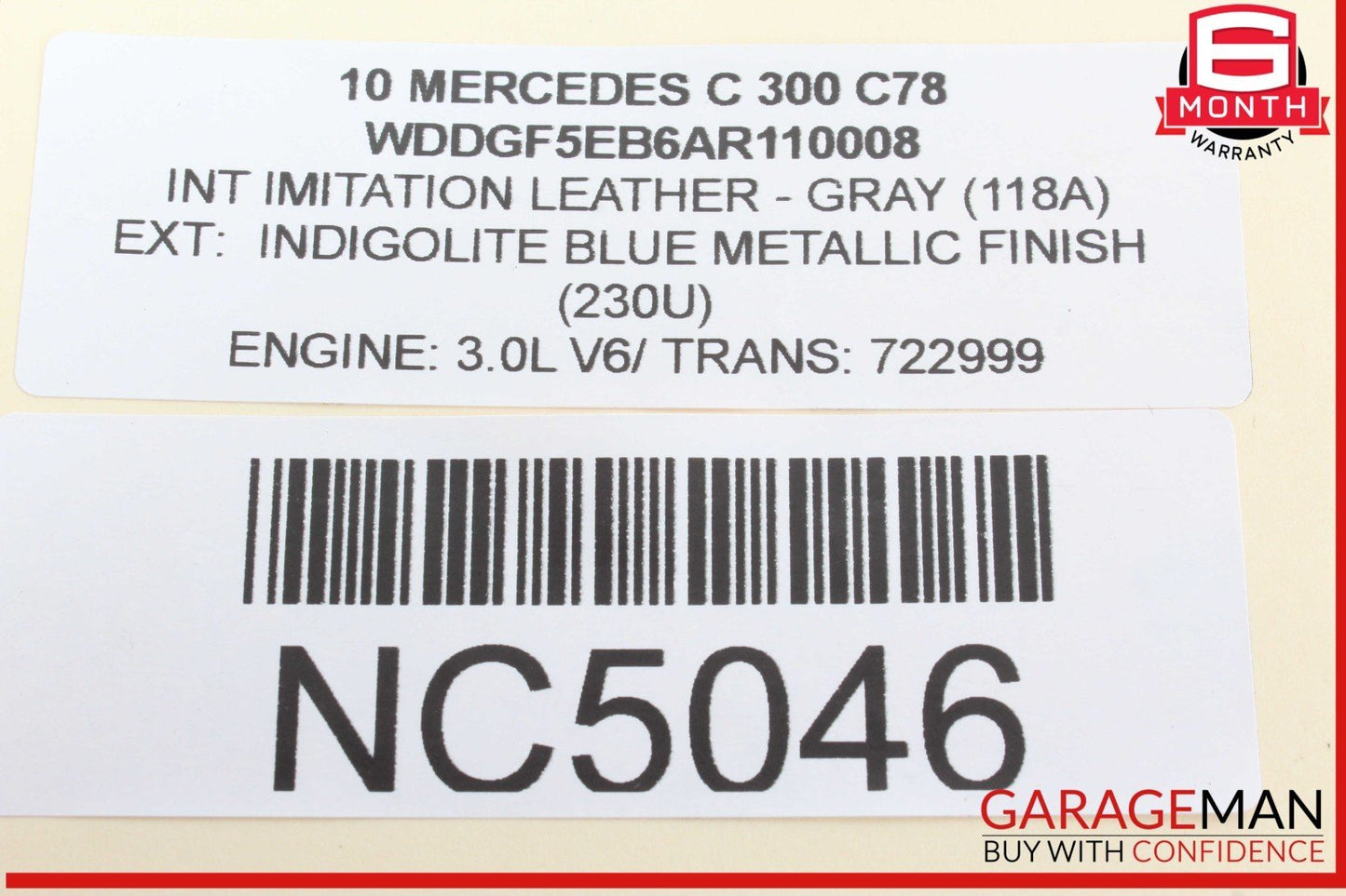 08-15 Mercedes W204 C300 Rear Left or Right Door Speaker 2048202902 OEM