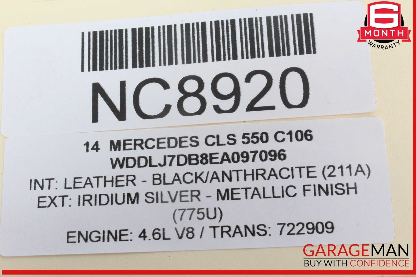 12-18 Mercedes W218 CLS550 CLS400 Rear Left Side Door Lock Latch Actuator OEM