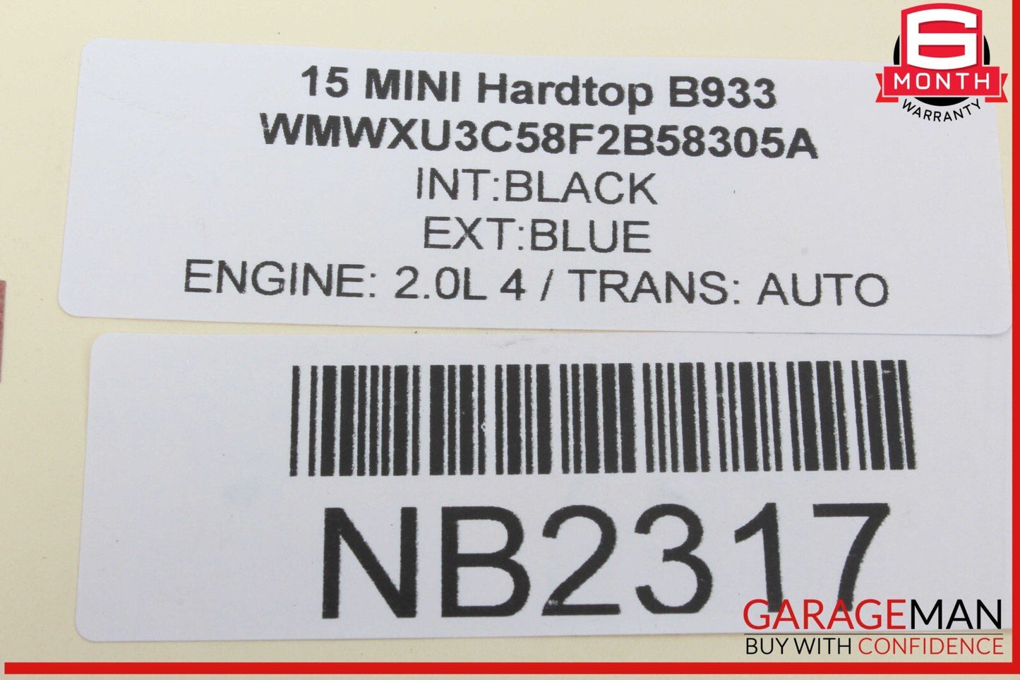 14-19 Mini Cooper 2.0L Engine Alternator Generator OEM