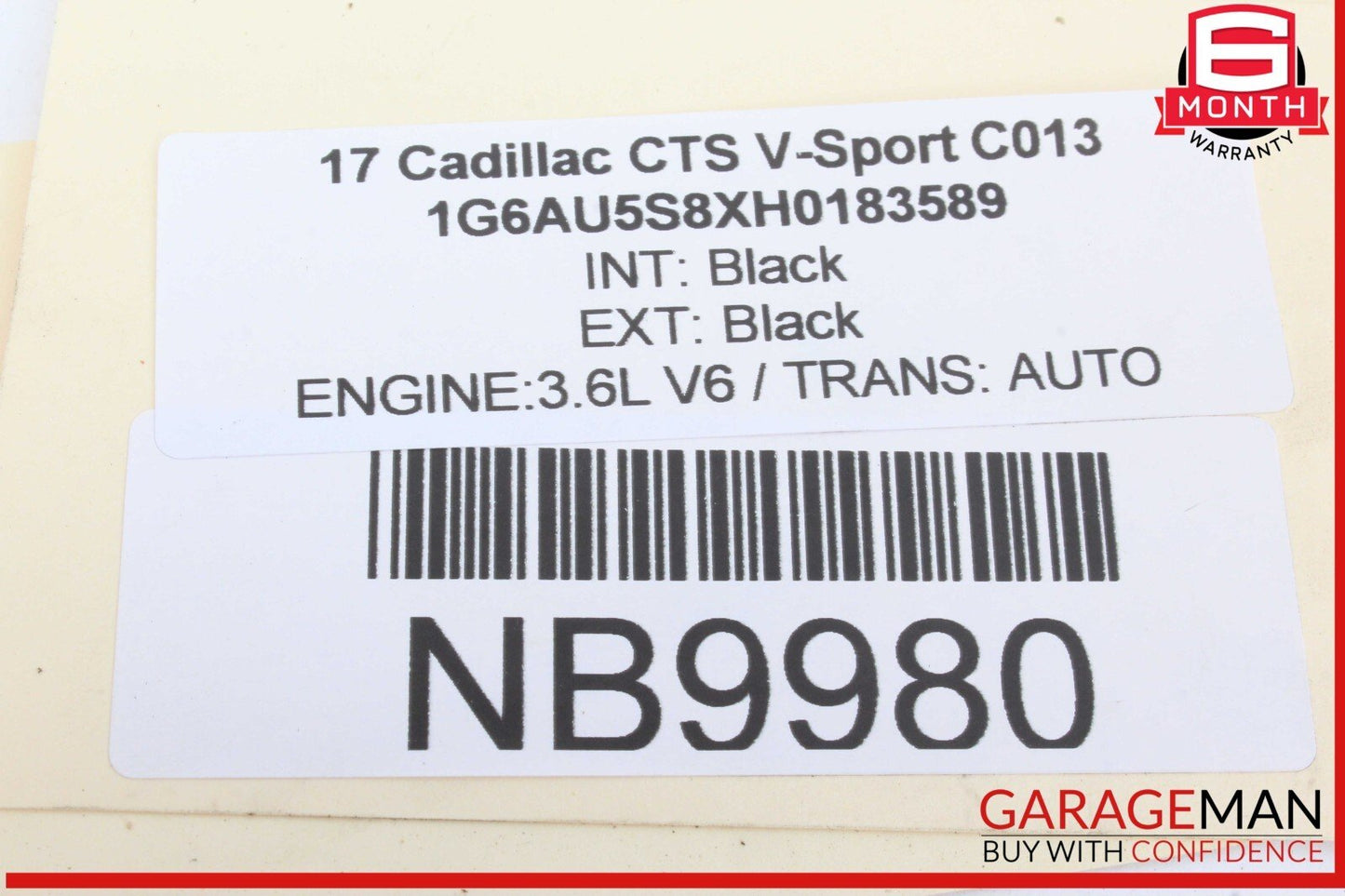 14-19 Cadillac CTS V-Sport Roof Mounted Exterior Shark Fin Antenna Gray OEM