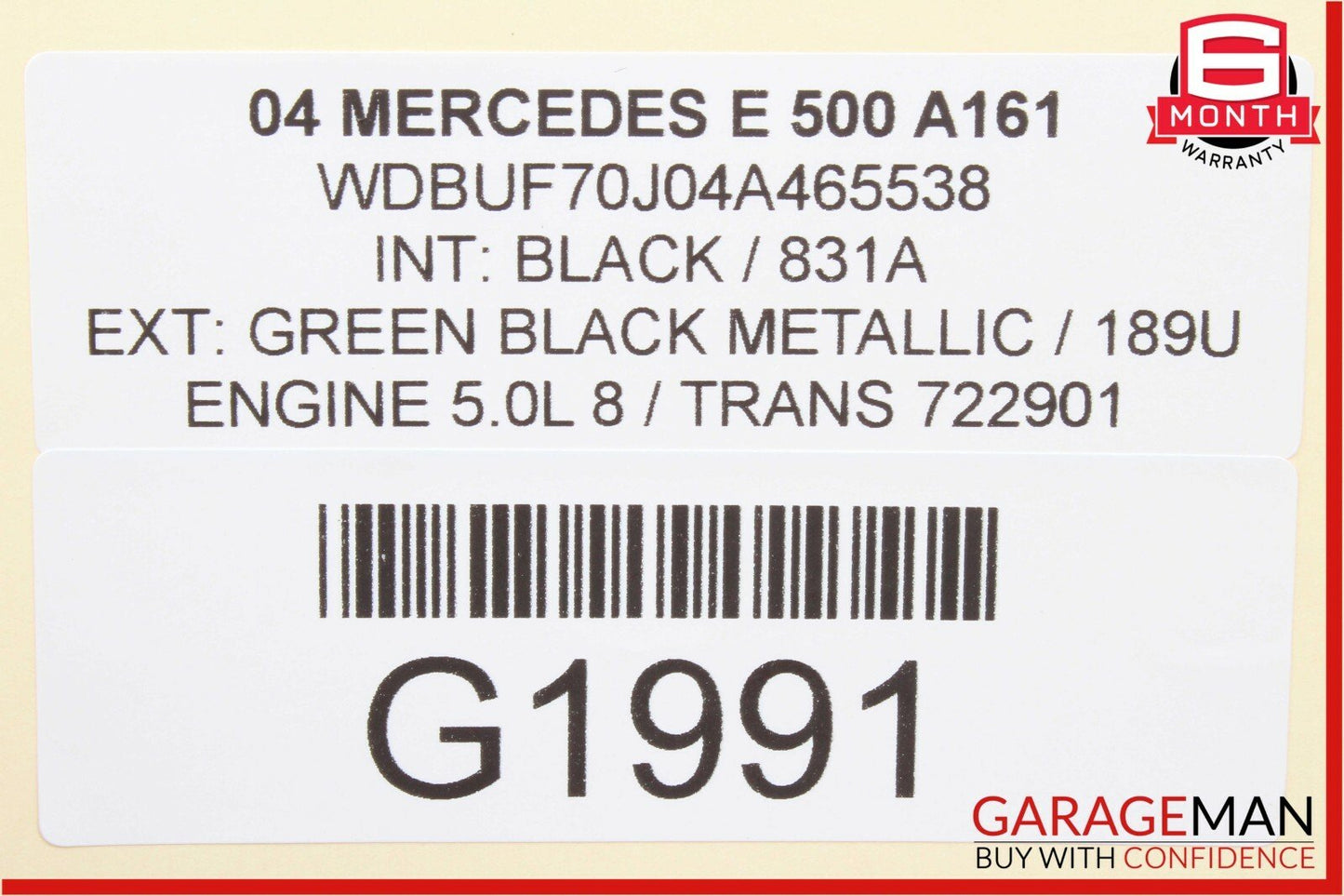 03-09 Mercedes W211 E500 E350 Rear Right Side Door Lock Latch Actuator