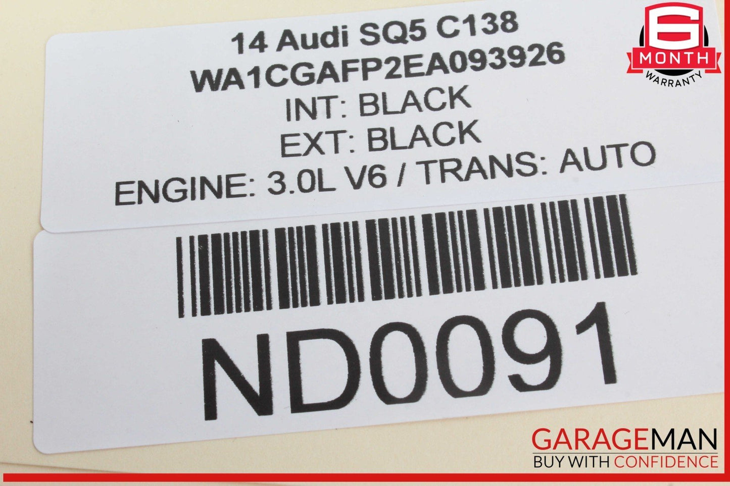 14-17 Audi SQ5 Steering Column Cover Trim Panel Black 8R1858345A OEM