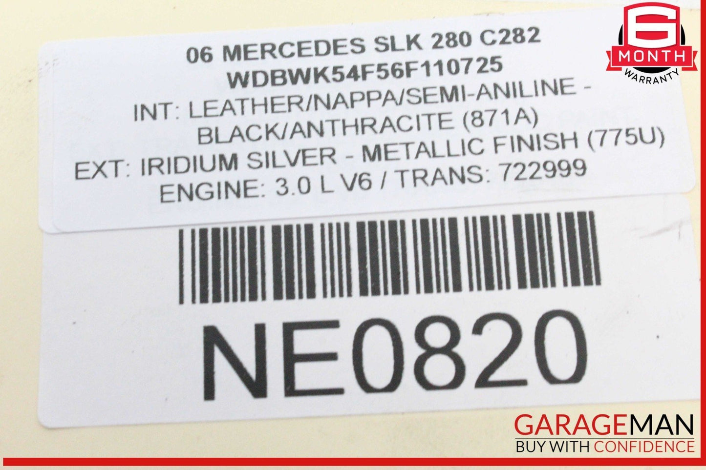05-11 Mercedes R171 SLK280 C350 C300 AC A/C Air Conditioning Compressor OEM