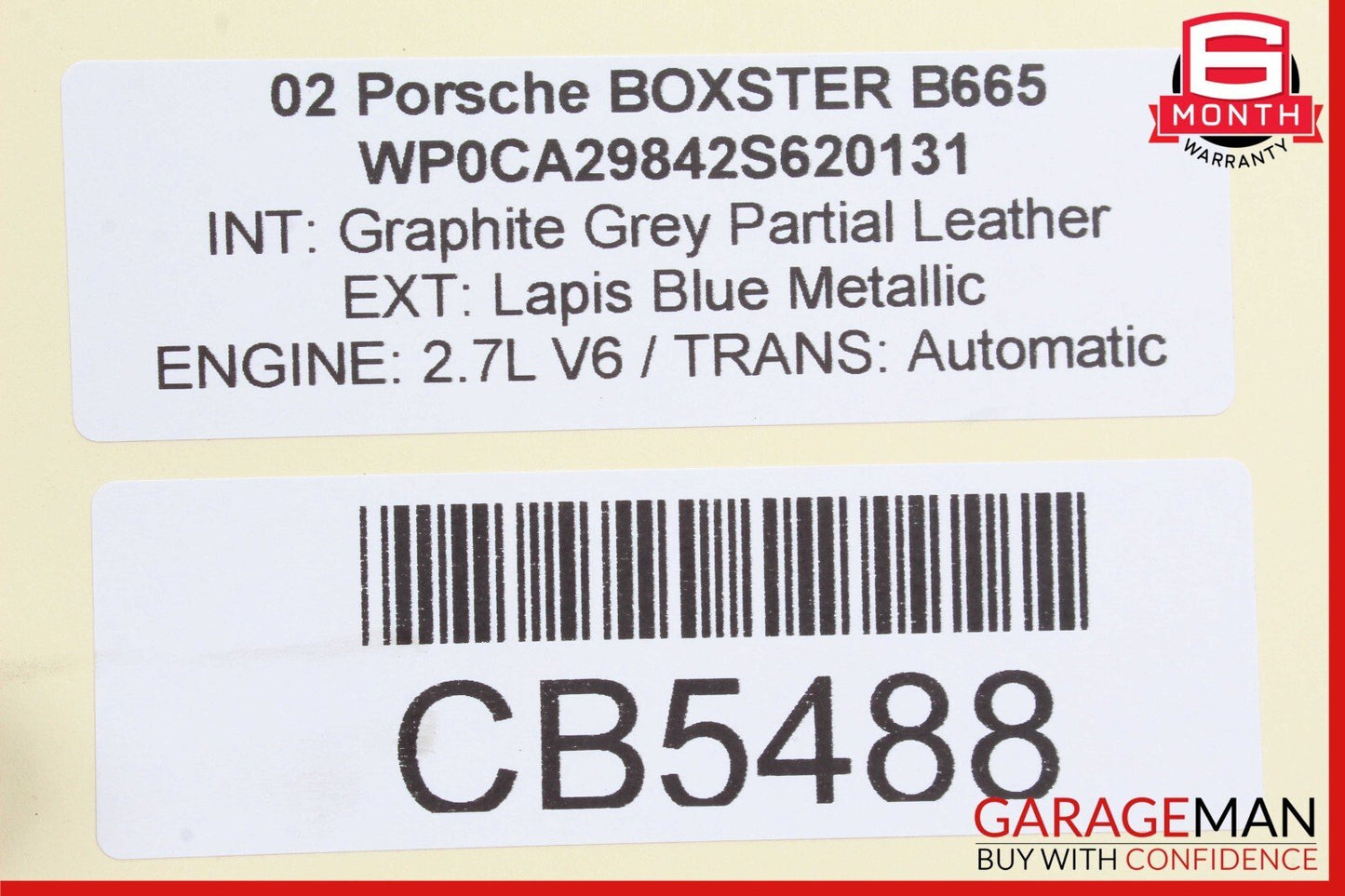 97-04 Porsche Boxster 986 Rear Right & Left Shock Absorber Strut Spring Set of 2