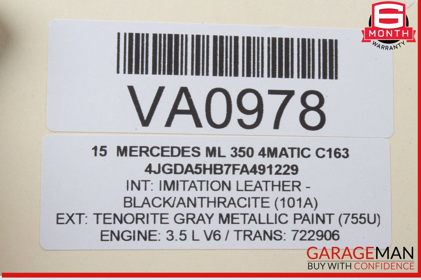 12-20 Mercedes W166 ML350 4MATIC Hand Parking Brake Control Module Unit OEM