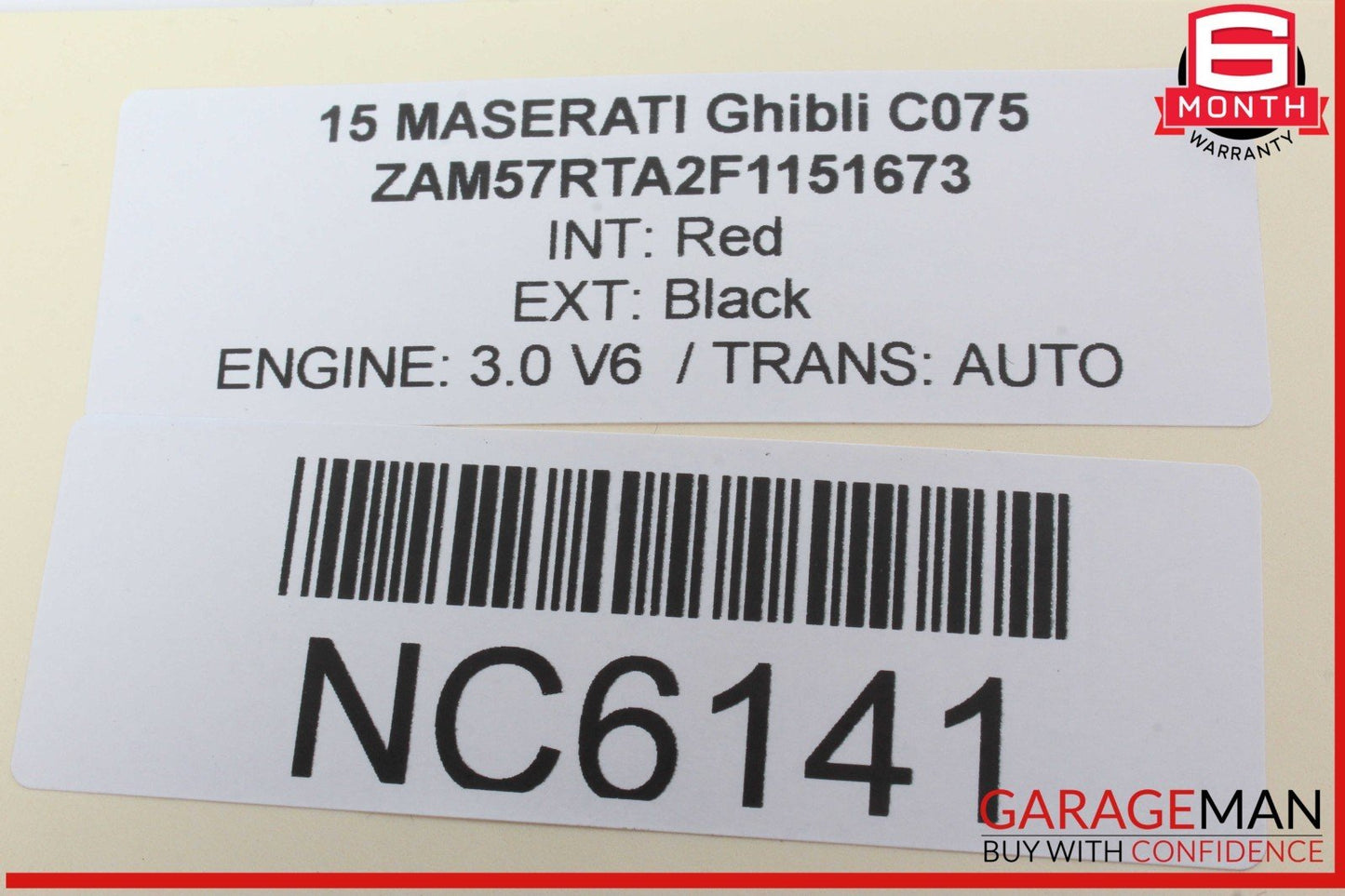 14-20 Maserati Ghibli M157 Rear Right Passenger Side Inner Tail Light Lamp OEM