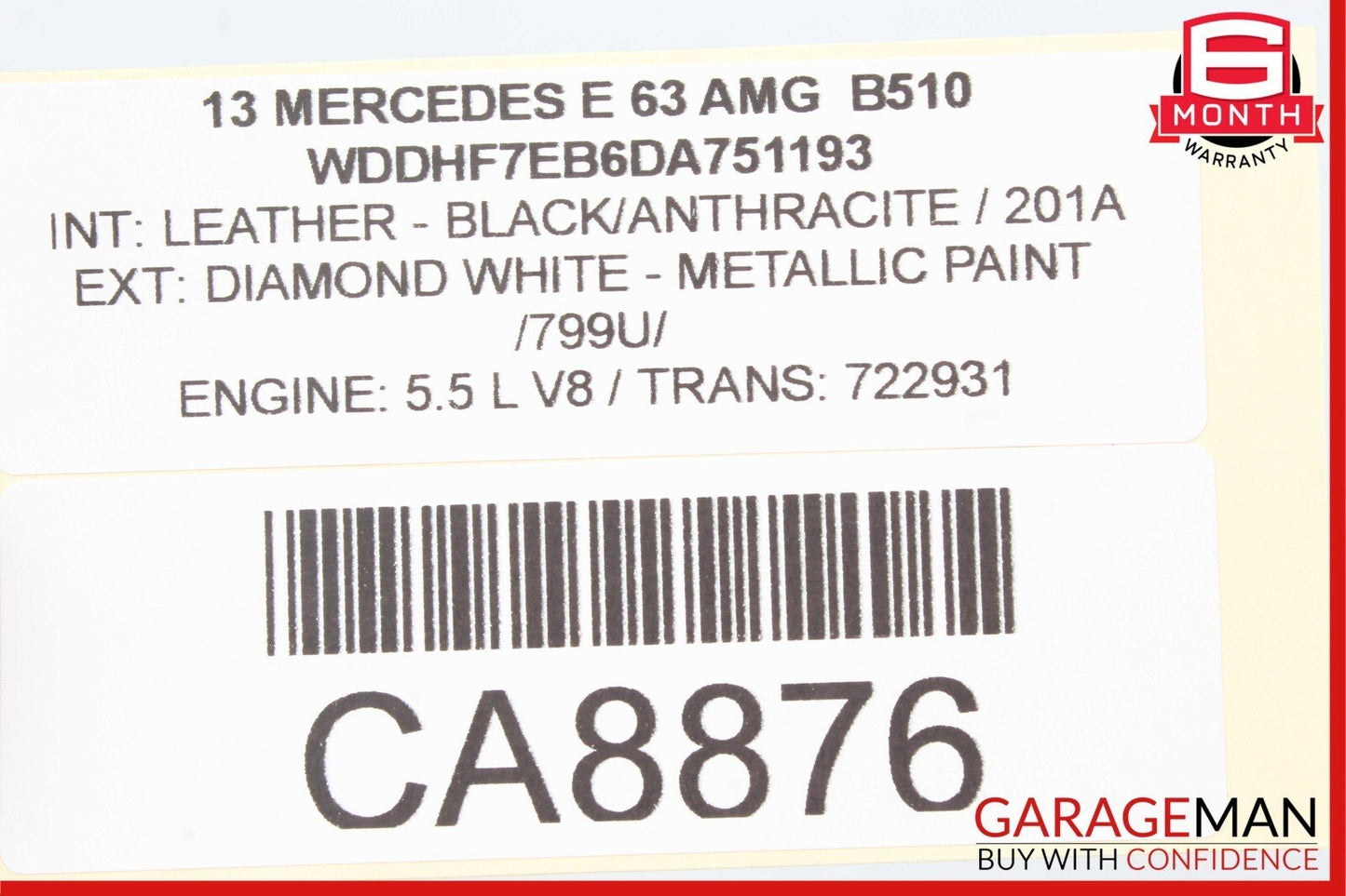10-18 Mercedes W212 E63 E350 E550 Rear Top Overhead Dome Light Reading Map OEM