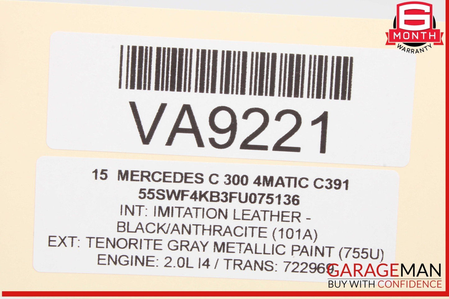 15-20 Mercedes W205 C300 4MATIC Front Right Side Door Window Regulator Motor OEM