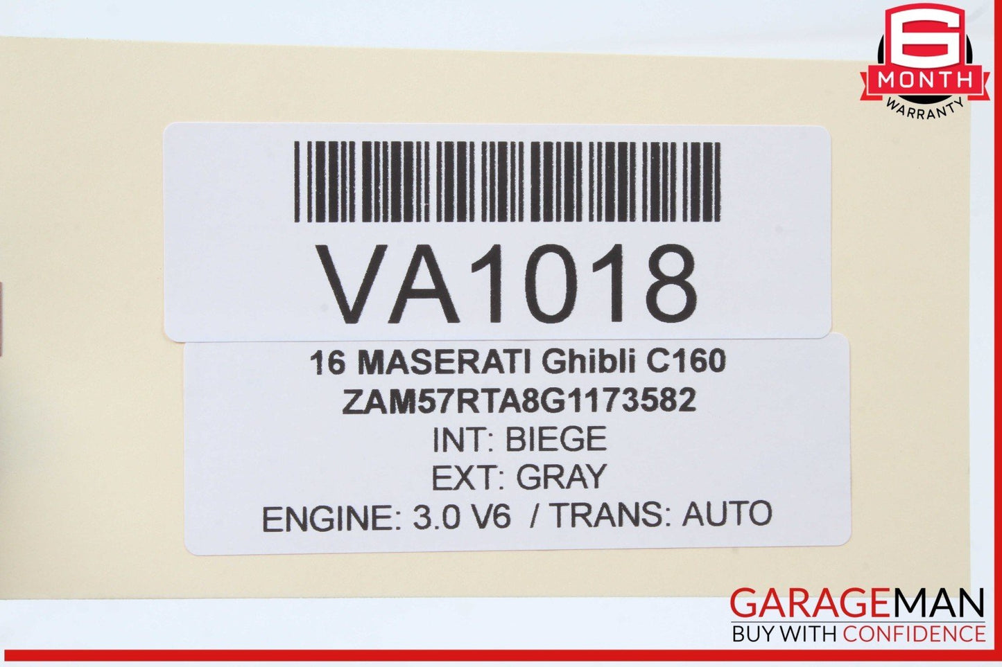 14-22 Maserati Ghibli Rear Right Side Door Window Regulator Motor Unit OEM