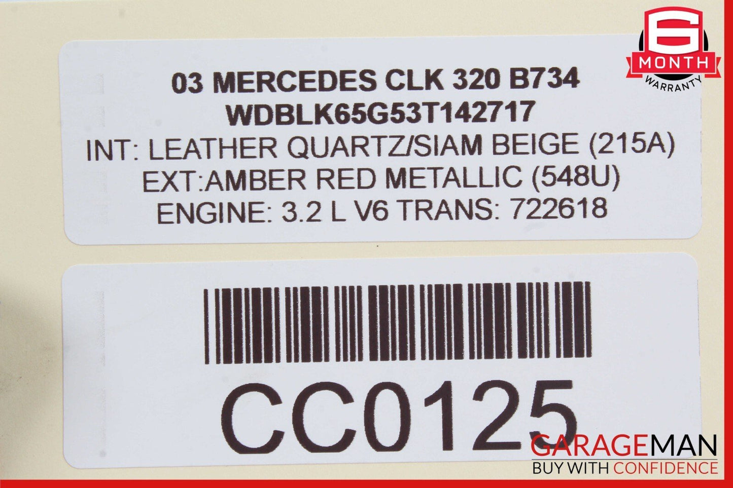 98-03 Mercedes W208 CLK320 Front Right Side Seat Belt Seatbelt Retractor Grey
