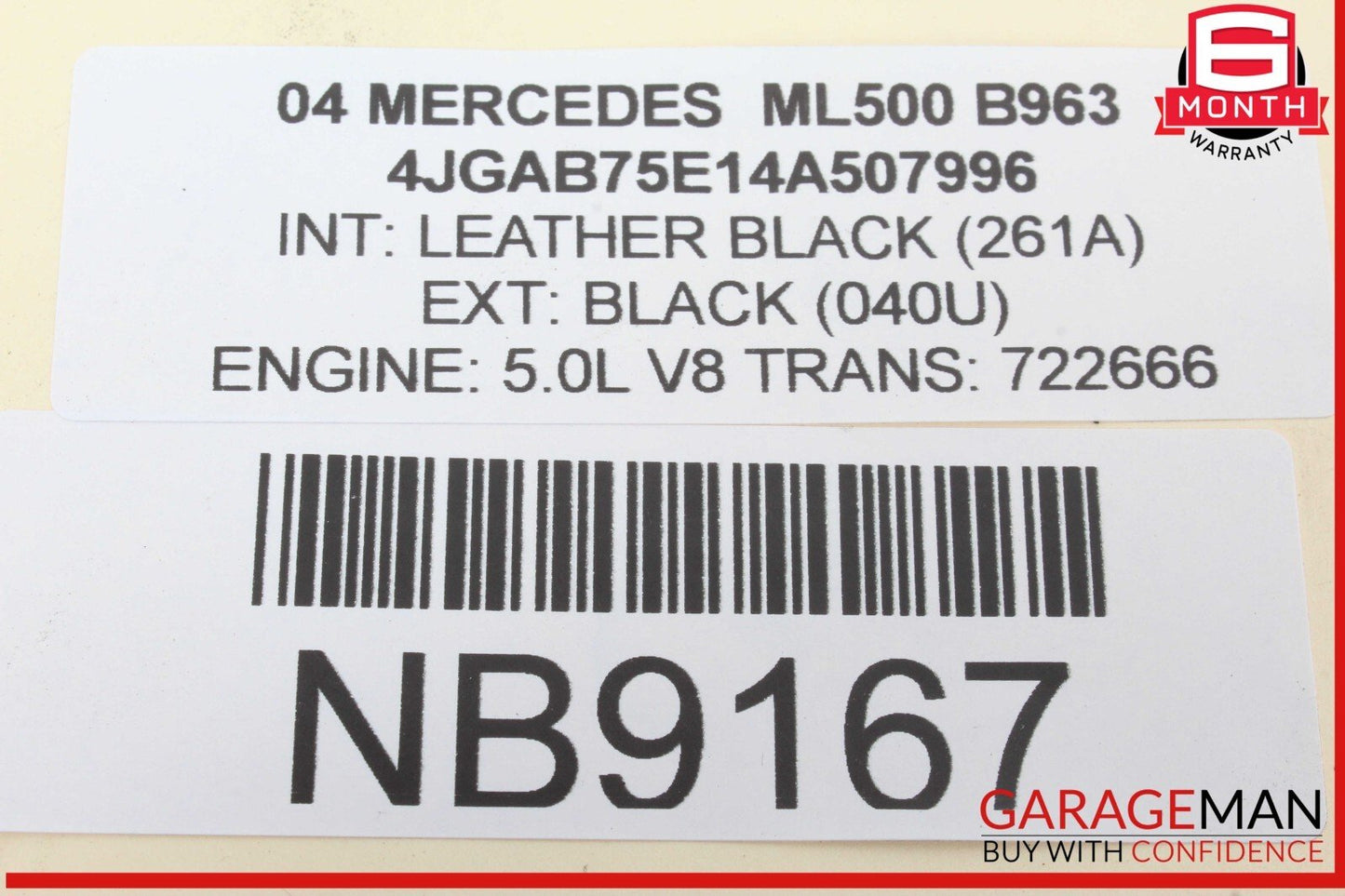 98-05 Mercedes W163 ML350 ML500 ML55 AMG Front Right / Left Seat Control Module
