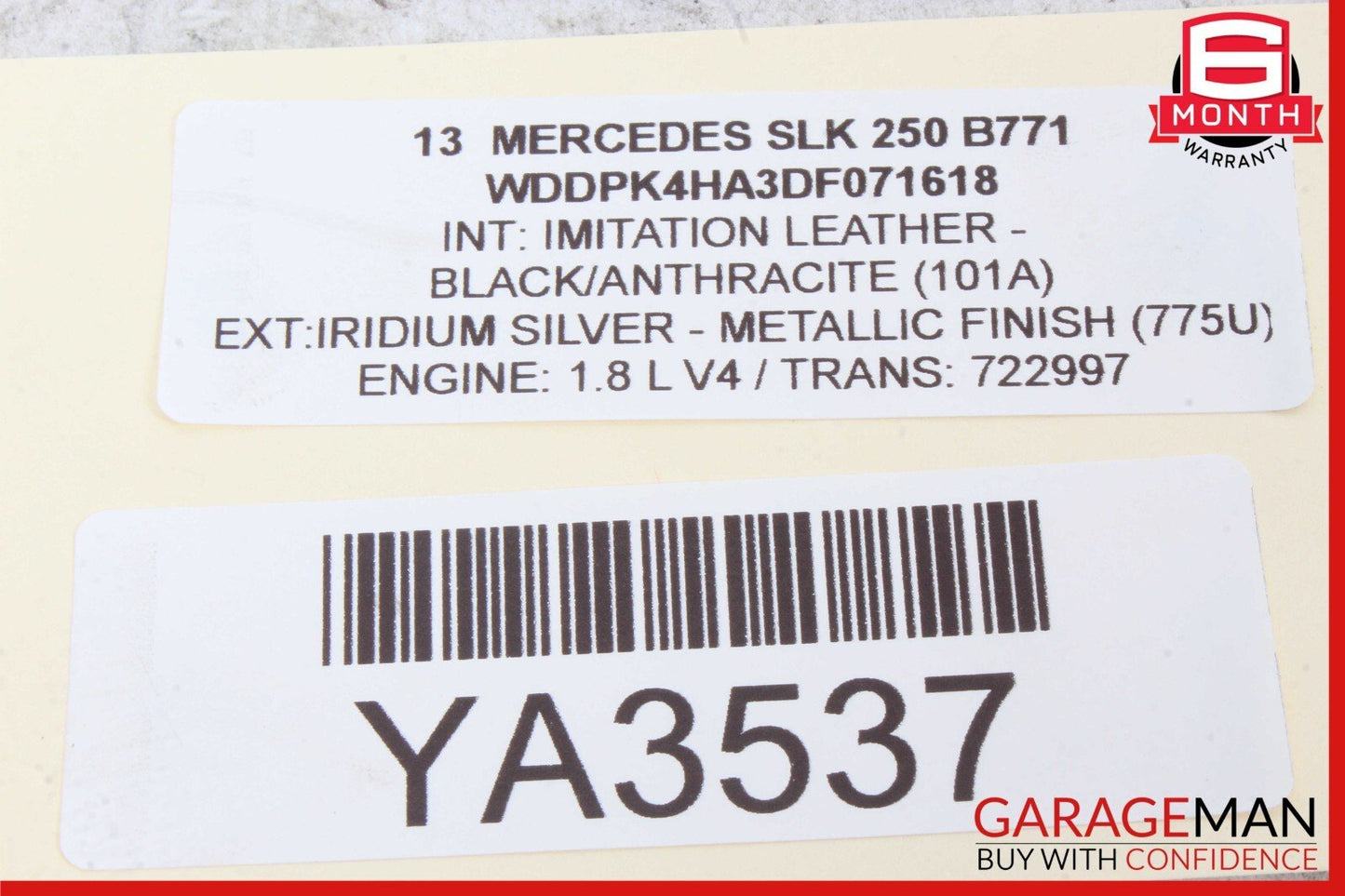 12-20 Mercedes R172 SLK350 SLK250 Front Right Door Window Regulator Motor Unit