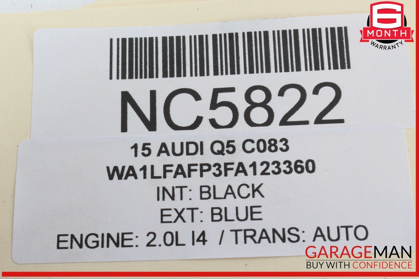 13-18 Audi Q5 Q3 Rear Left Driver Side Door Lock Latch Actuator 8K0839015G OEM