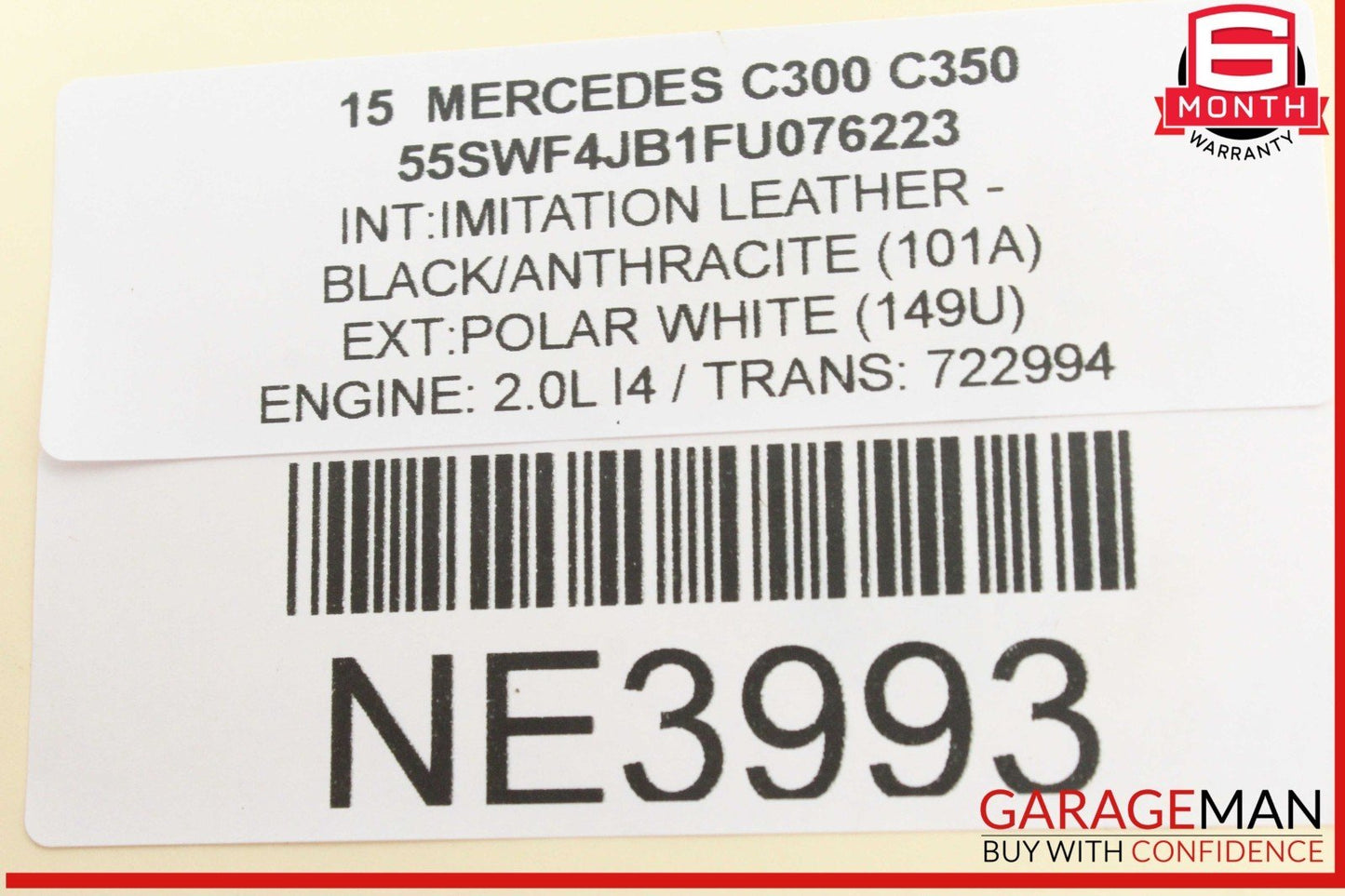 15-20 Mercedes W205 C300 SLC300 Coolant Reservoir Overflow Expansion Tank OEM