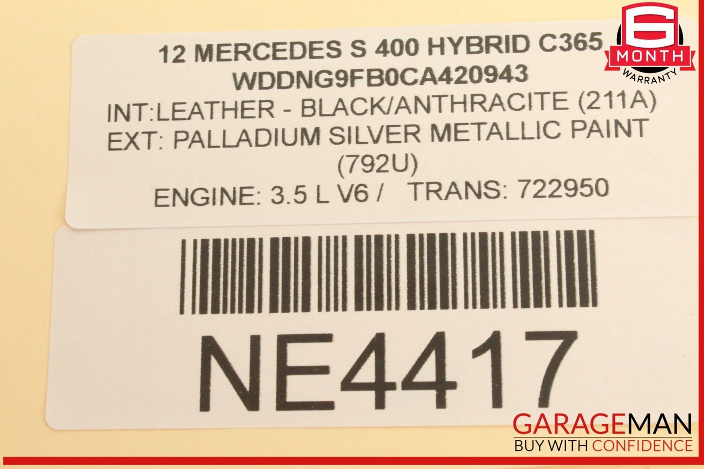 07-14 Mercedes W221 S400 Hybrid Air Airmatic Suspension Compressor Pump OEM