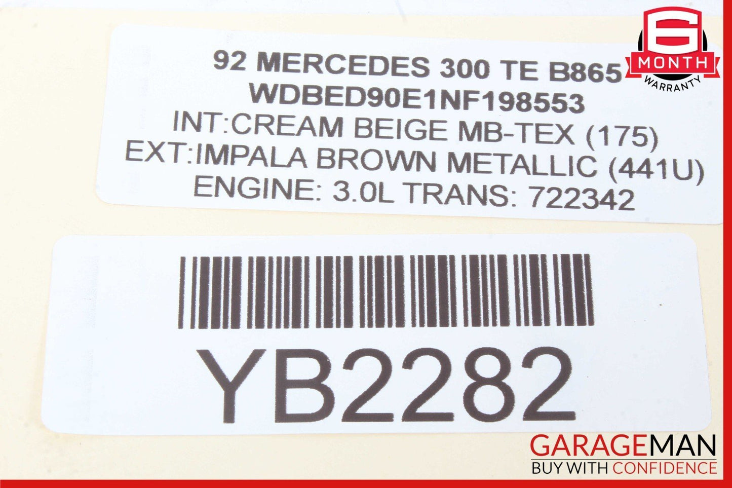 89-95 Mercedes W124 E320 300D Rear Right or Left Side Exterior Door Handle OEM