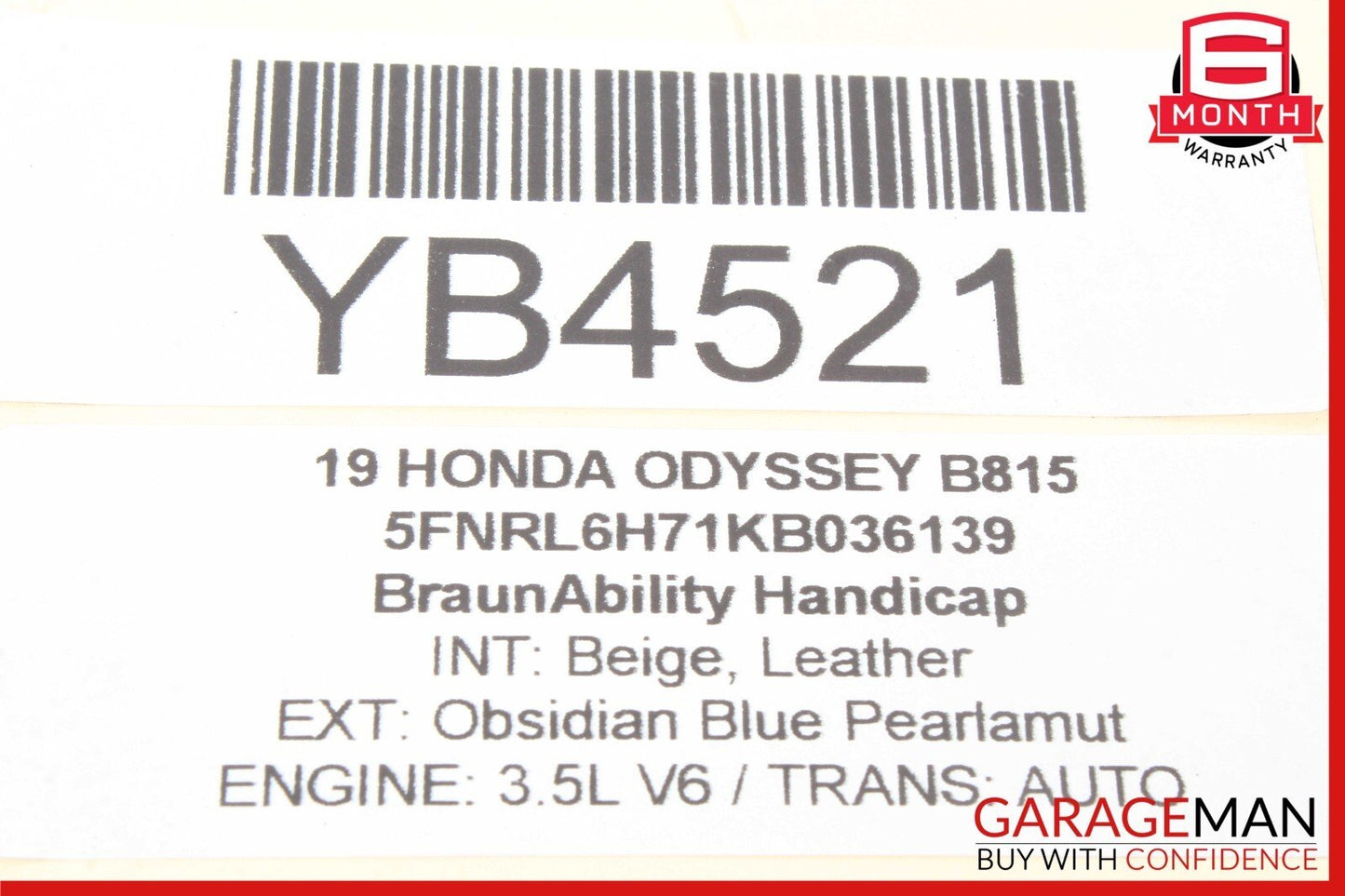 18-22 Honda Odyssey Front Mount Bracket Insulator 50830-TZ5-A03 OEM