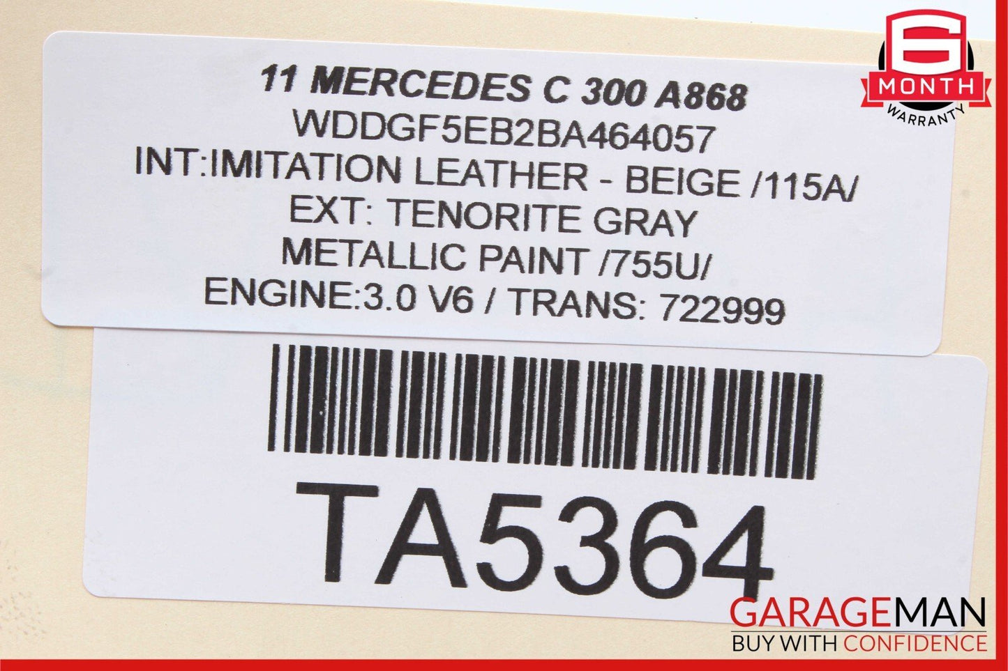 06-12 Mercedes W204 C300 GL450 CL550 Front Right Side Bumper Fog Light Lamp OEM