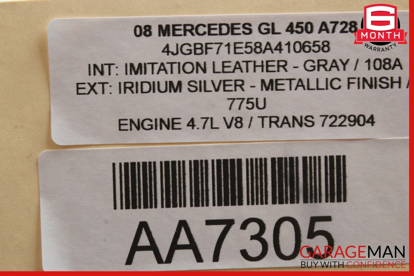 06-12 Mercedes ML350 GL450 Front Left Side Exterior Door Handle Iridium Silver