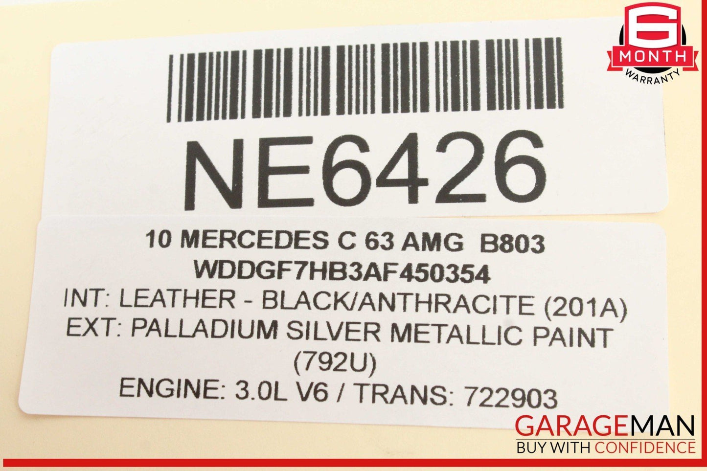 07-15 Mercedes W204 C63 SL63 S63 AMG 6.3L Engine Right EGR Check Valve OEM