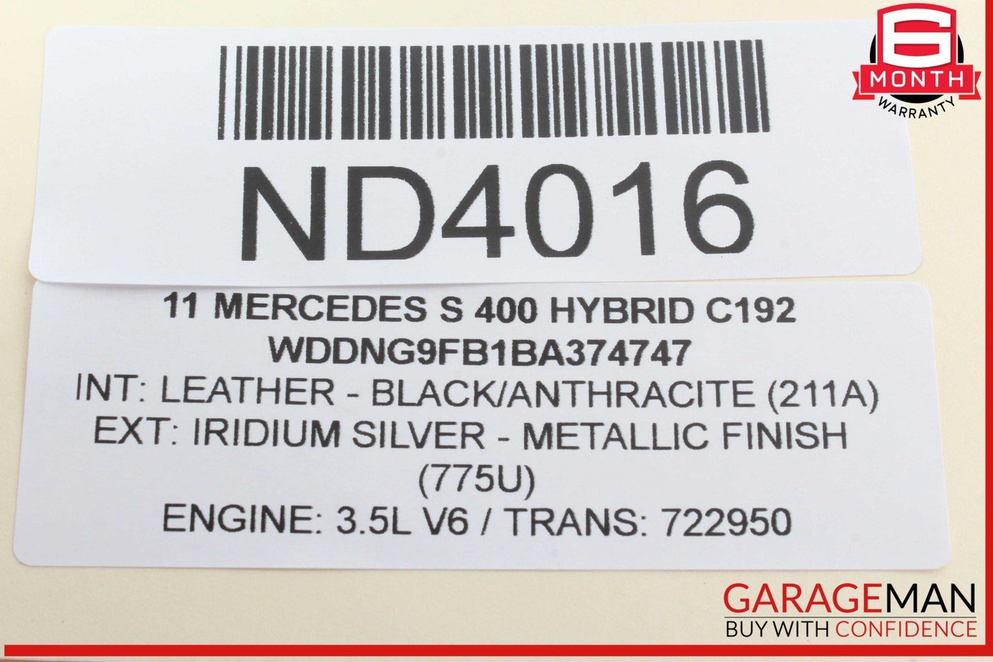 12-20 Mercedes W221 S400 Hybrid Keyless Go Entry Antenna 1668200075 OEM