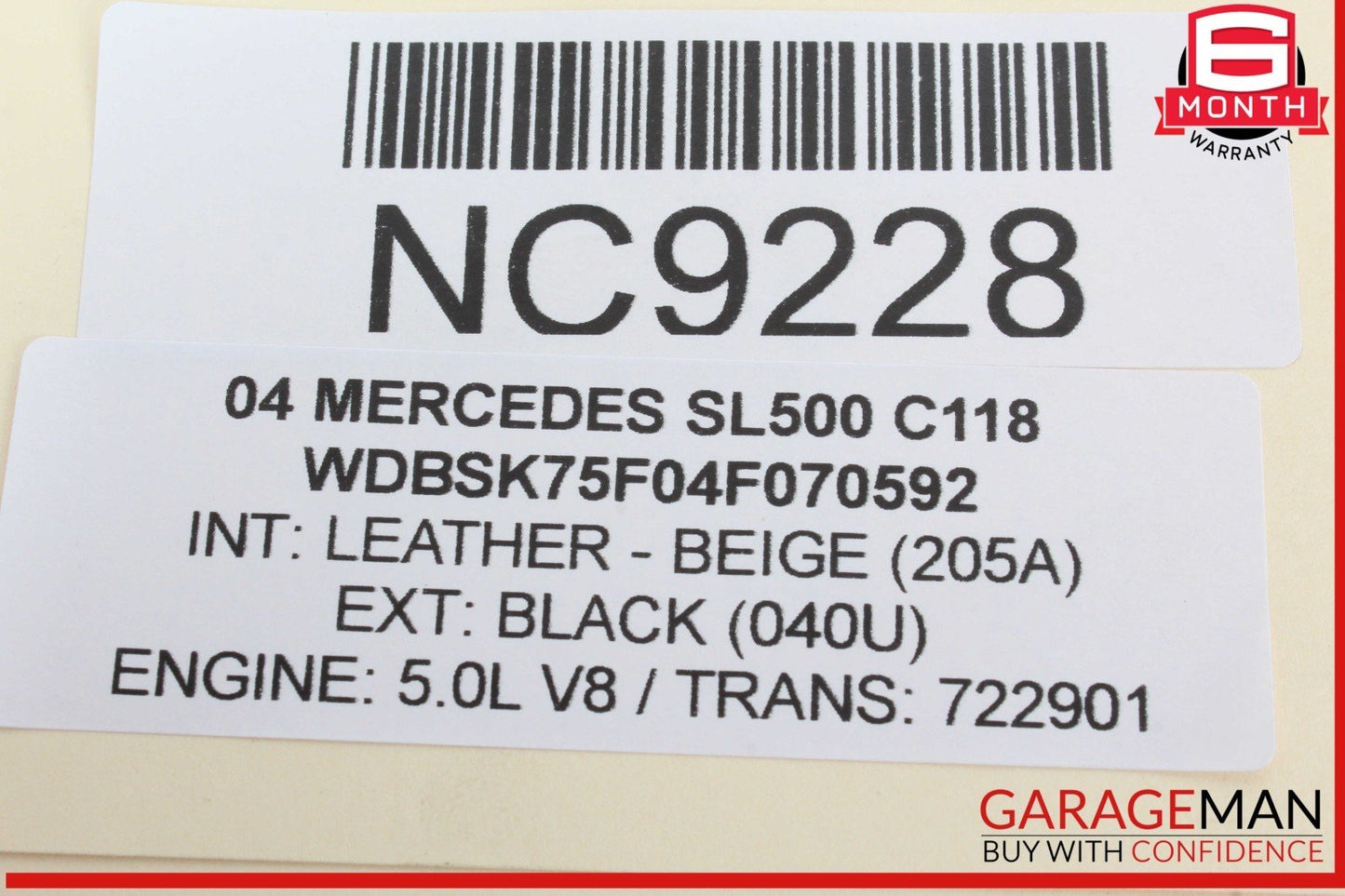 00-12 Mercedes R230 SL500 CL600 S430 Rear Seat Vacuum Pump Reservoir Tank OEM