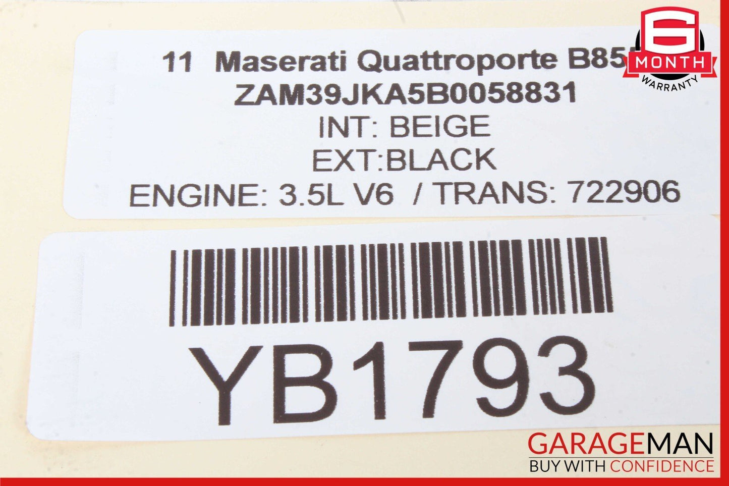03-13 Maserati Quattroporte M139 Front Right Side Exterior Door Handle OEM