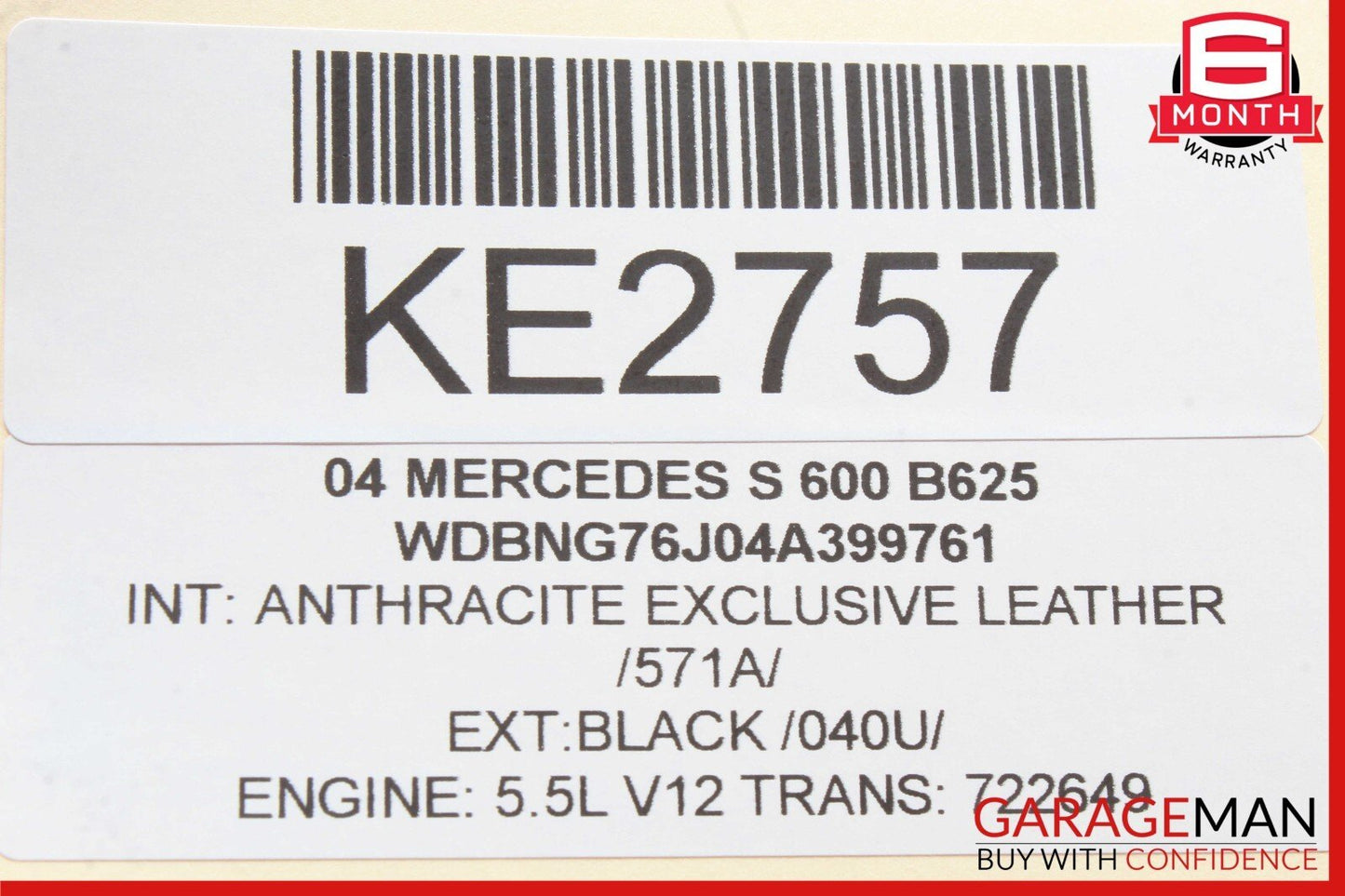 00-12 Mercedes W221 S600 CL500 Front Lumbar Control Switch 2208000878 OEM