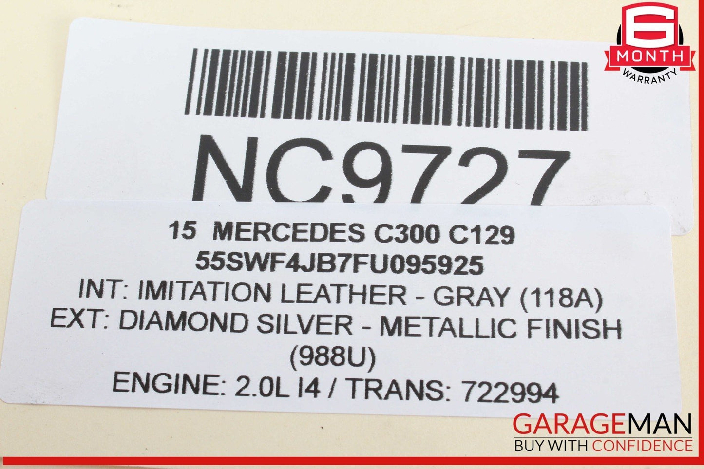 15-18 Mercedes W205 C300 C400 Master Cylinder Power Brake Booster w/ Reservoir
