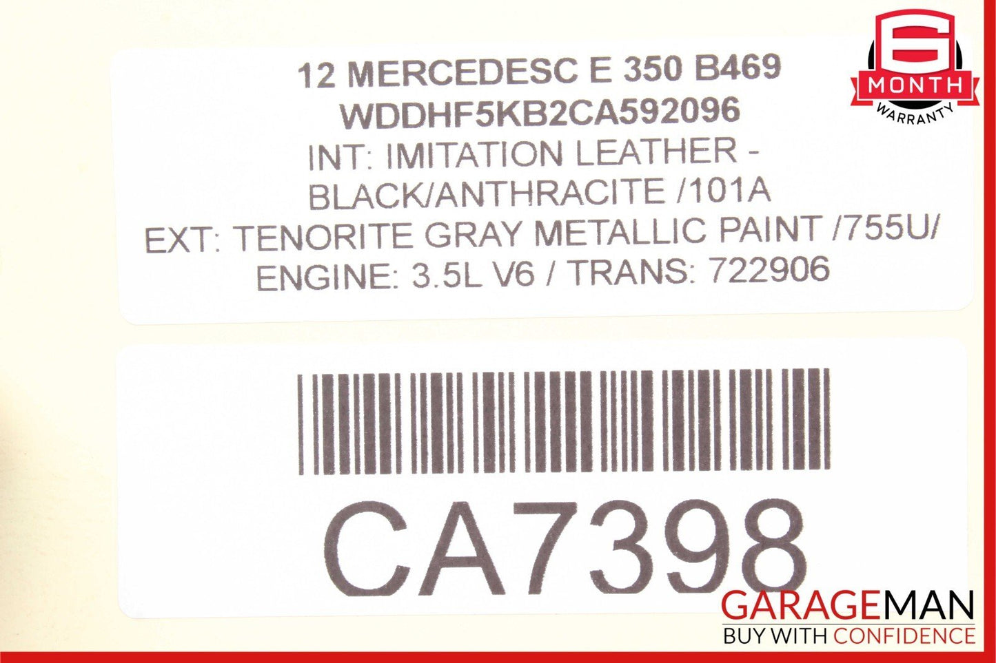 12-16 Mercedes W212 E350 SLK350 GLE350 3.5L V6 Valeo Engine Starter Motor Unit