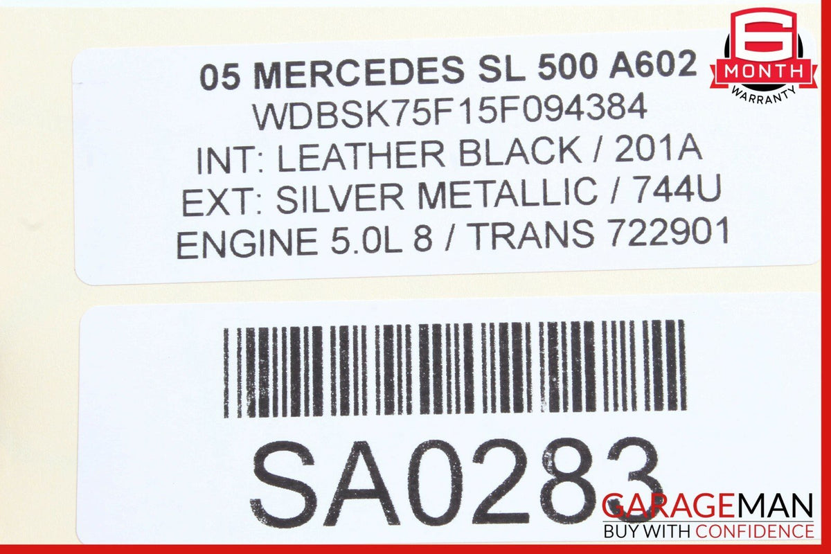 2003-2006 Mercedes R230 SL500 5L V8 RWD Engine Motor Block Assembly OEM 225K