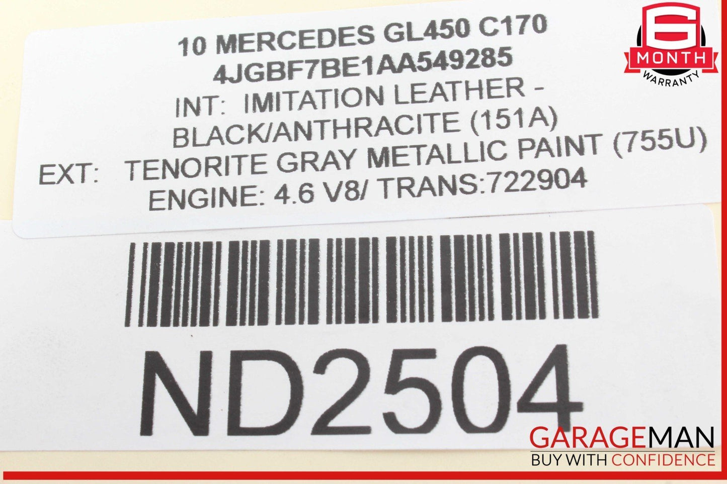 05-15 Mercedes X164 GL450 CLK350 C230 Engine Motor Air Valve 0021408360 OEM