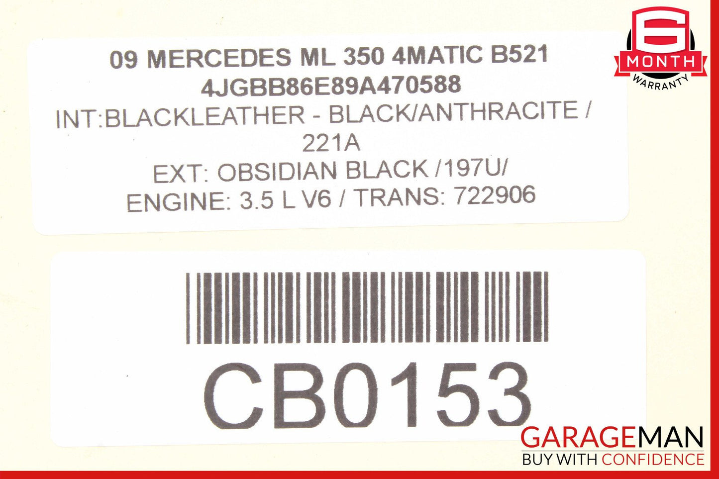 06-19 Mercedes W164 ML350 GL350 GLS550 Rear Left or Right Air Bag Shock OEM