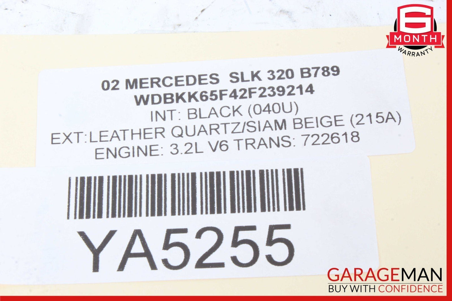 01-04 Mercedes R170 SLK320 Trunk Lid Lock Latch Actuator Assembly 1707500384 OEM