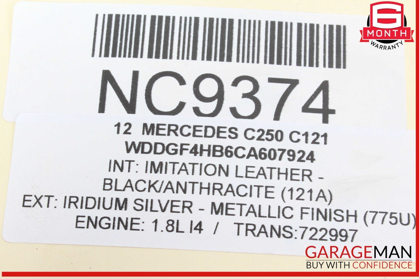 08-14 Mercedes W204 C250 C350 Front Right Side Curved Wishbone Control Arm OEM