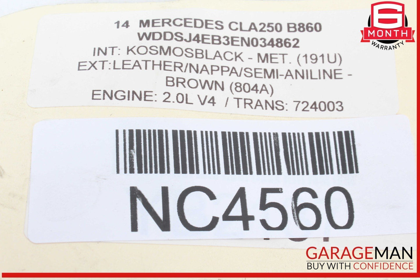 14-19 Mercedes W117 CLA250 Front Left Side Exterior Door Handle Keyless Go OEM