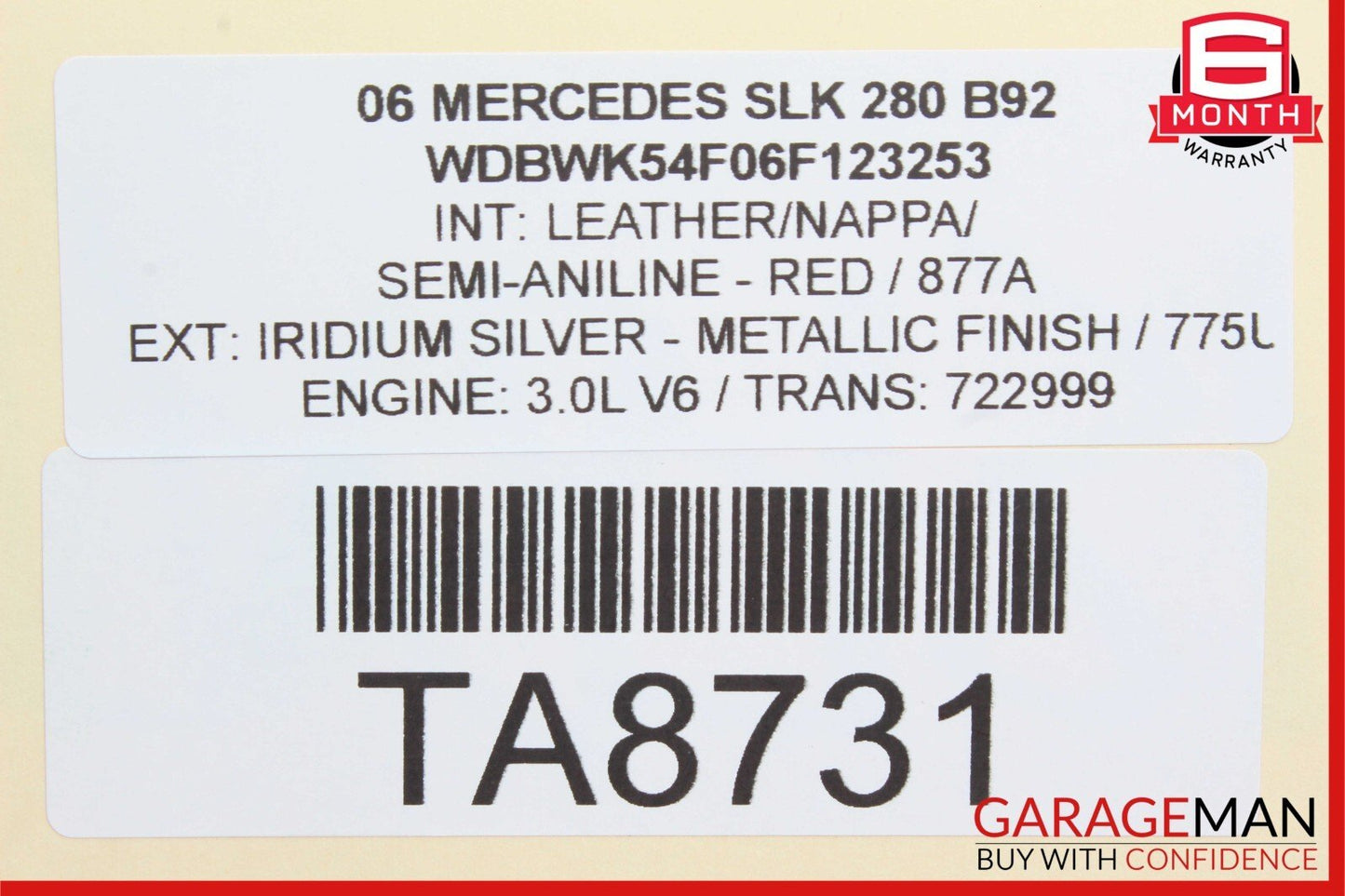 05-11 Mercedes R171 SLK280 SLK350 Front Right / Left Side Air AC Vent Dash Grill