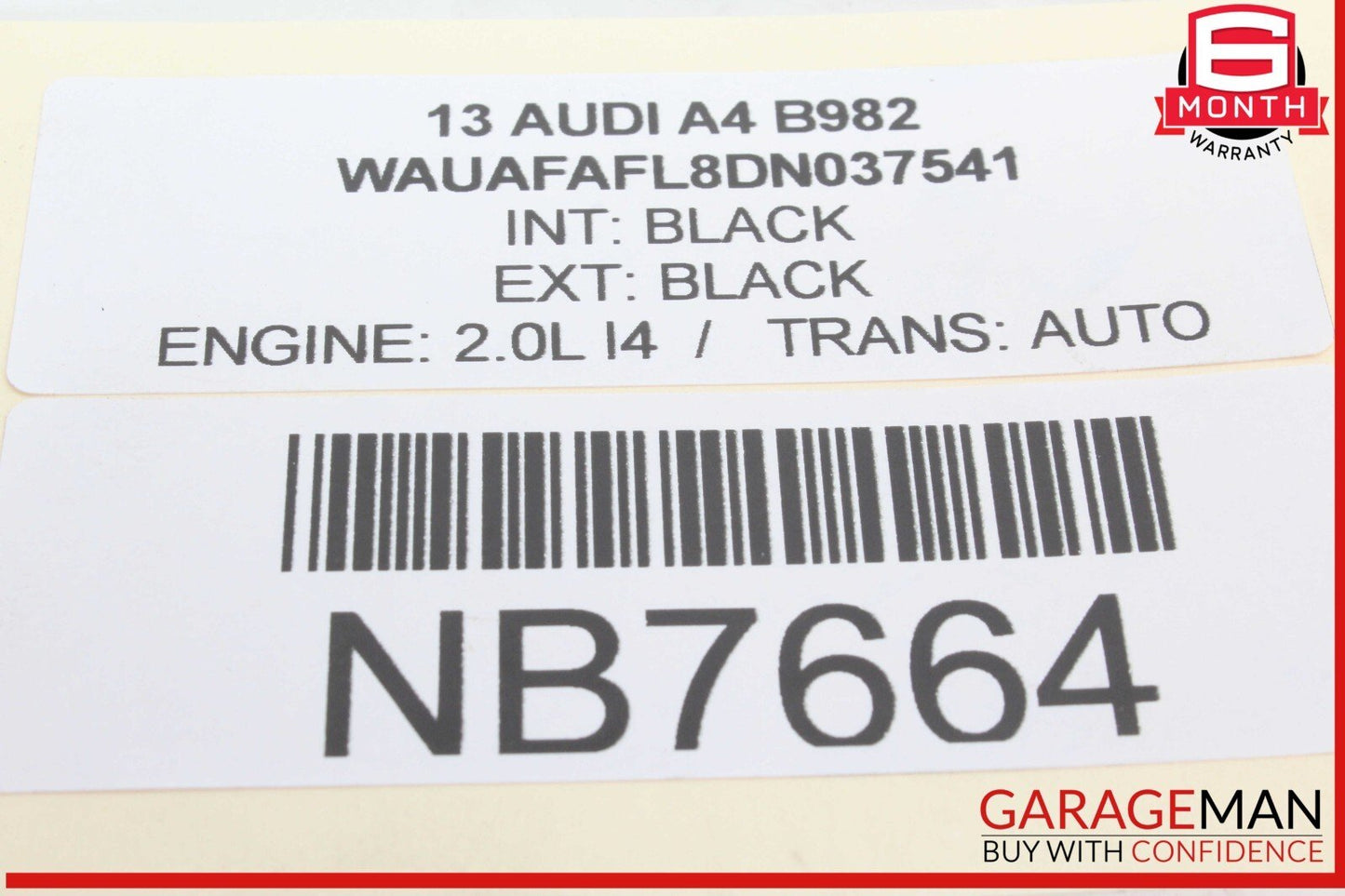 09-16 Audi A4 Front Right Passenger Side Rearward Lower Control Arm 8K0407696H