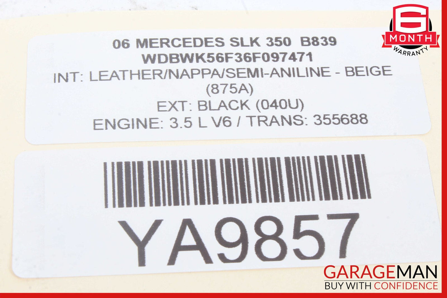 05-11 Mercedes R171 SLK350 SLK300 Door Lock Latch Actuator Right Side OEM