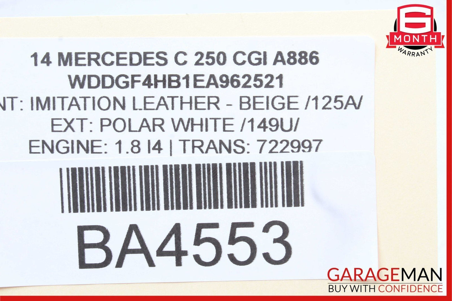 08-14 Mercedes W204 C300 Rear Left Driver Side Door Lock Latch Actuator OEM