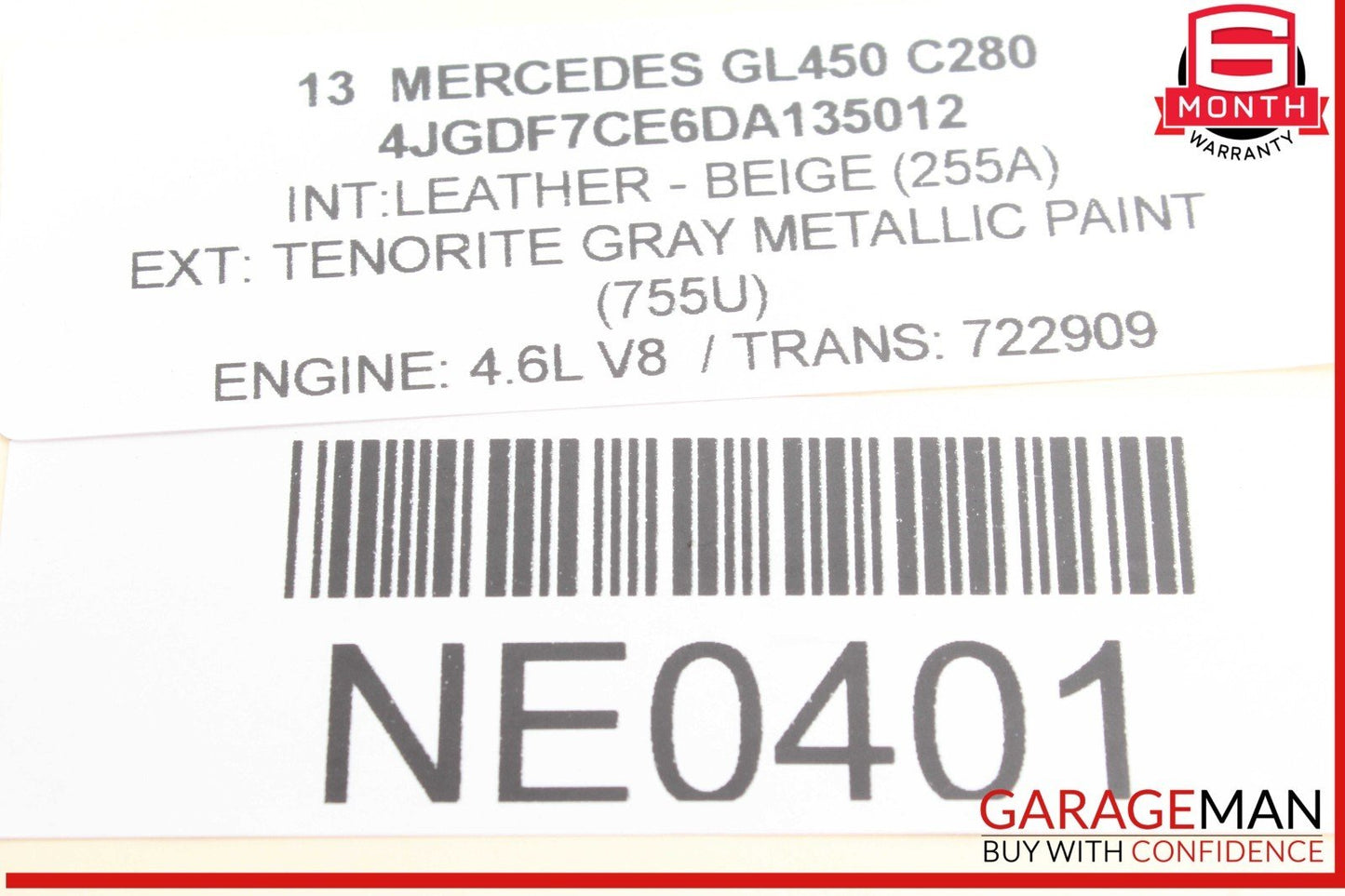 06-13 Mercedes X164 GL450 ML350 Rear Right or Left Suspension Upper Control Arm