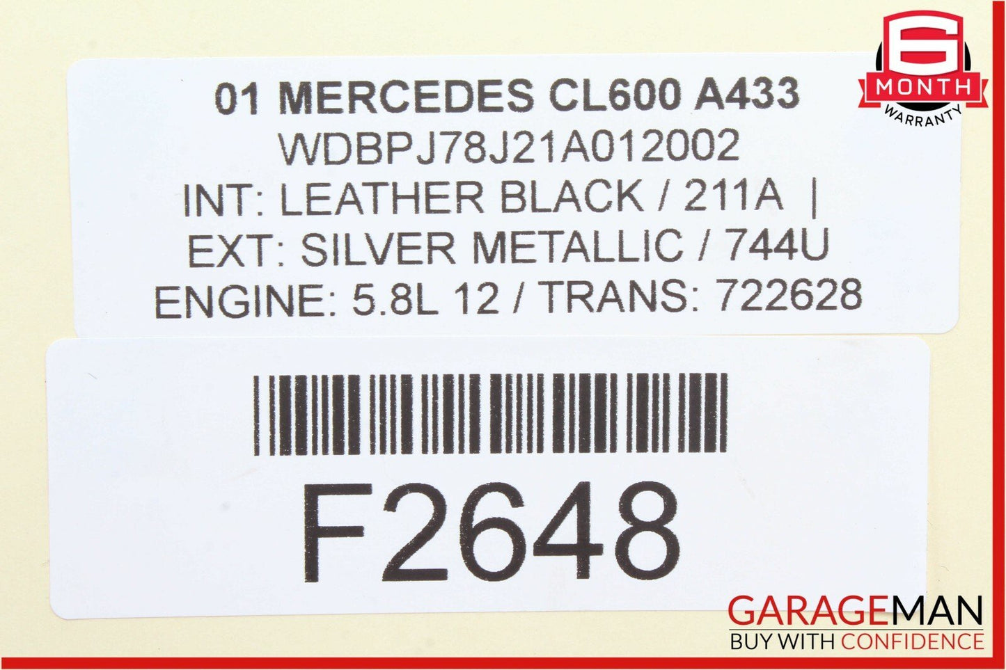 00-02 Mercedes W215 CL600 Front Left / Right Side Seat Belt Receiver Buckle OEM