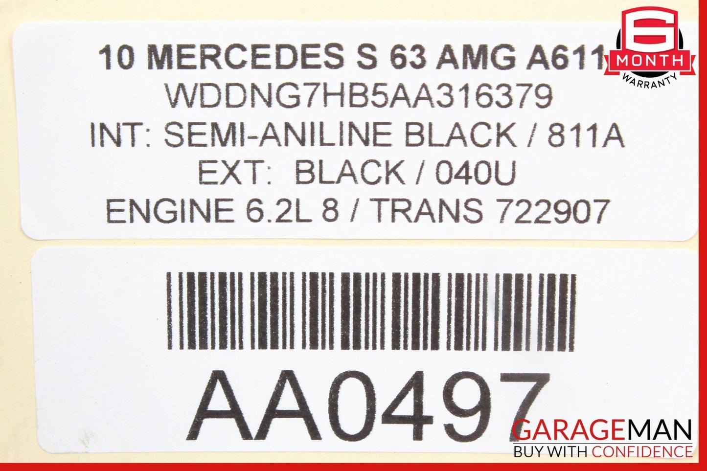07-14 Mercedes W221 S63 CL63 CL65 AMG Rear Left And Right Brake Caliper Set OEM