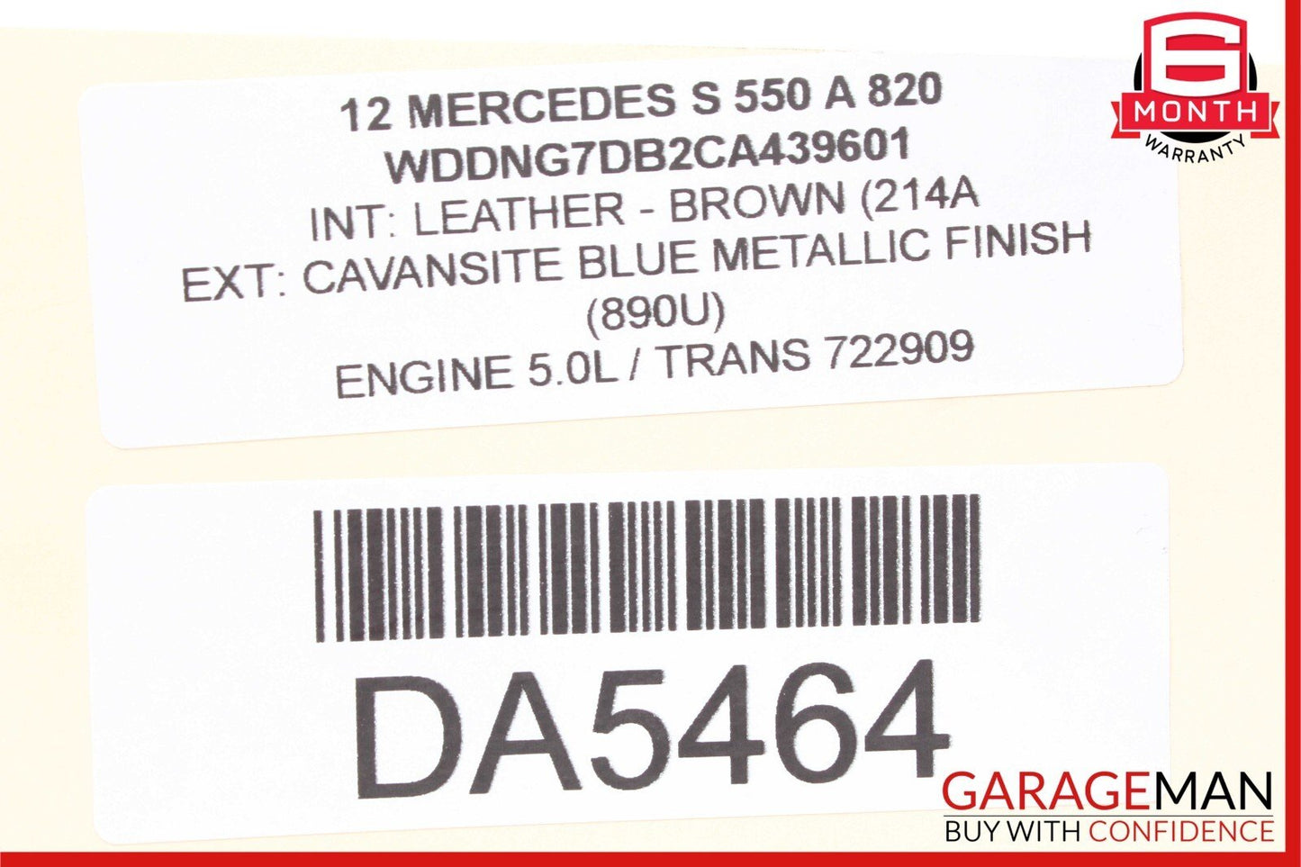 07-13 Mercedes W221 S400 S550 CL550 CL600 Rear View Back Up Cam Camera Assembly