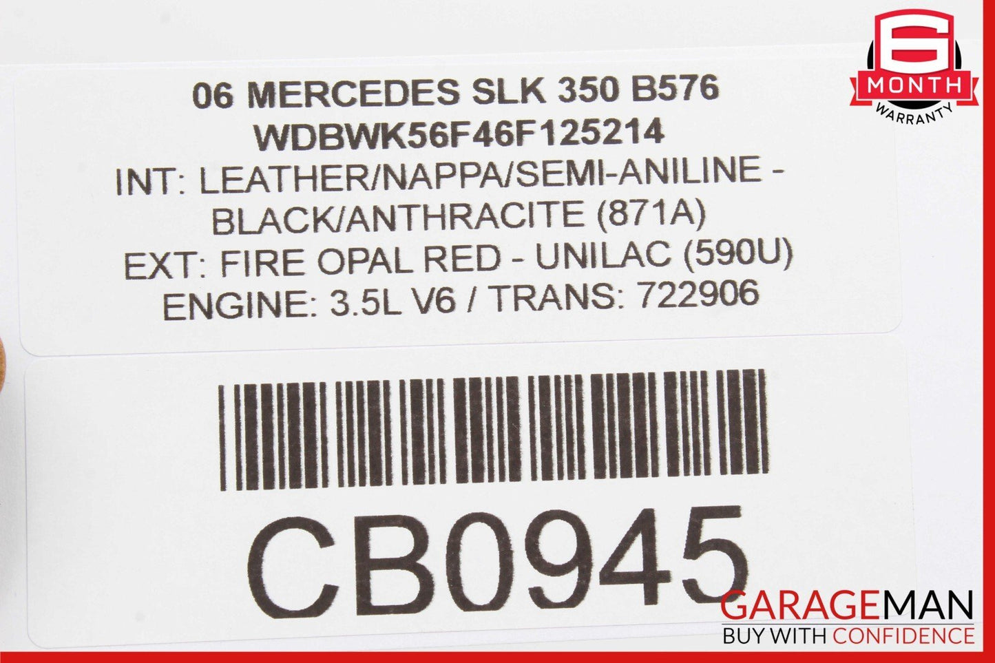 05-11 Mercedes R171 SLK350 Front Left Driver Side Door Lock Latch Actuator OEM