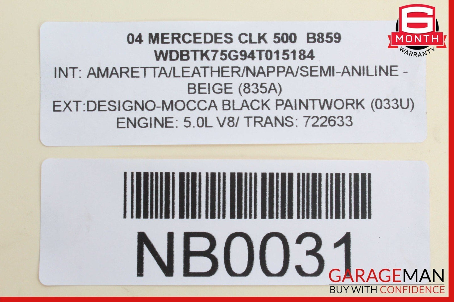 06-12 Mercedes W164 ML63 AMG GL450 ML550 Upper Radiator Core Tie Bar Support OEM
