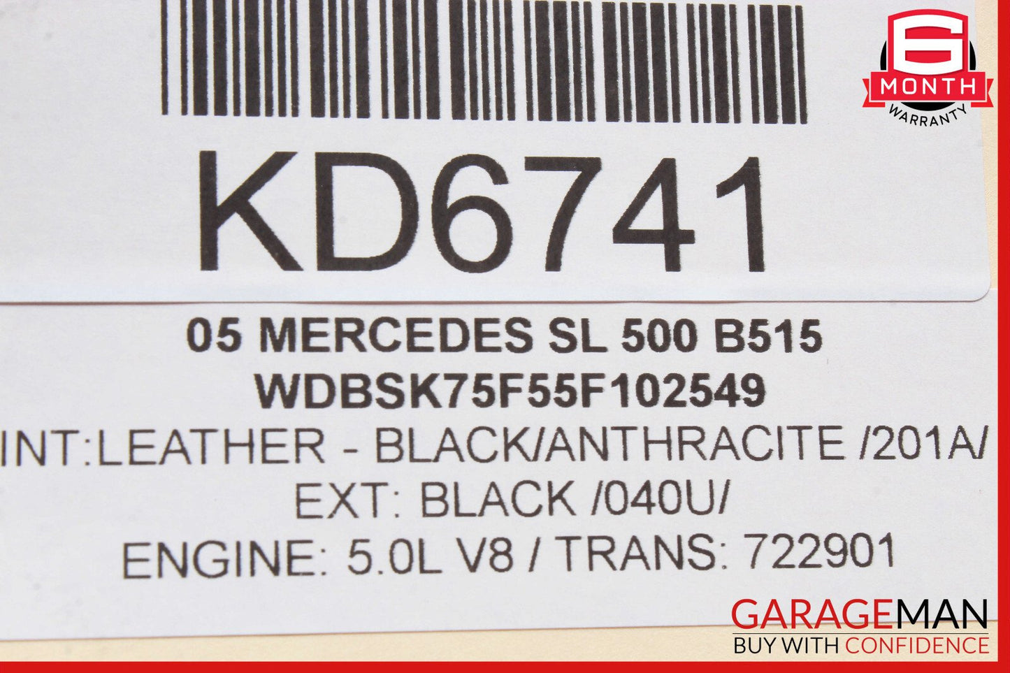 00-13 Mercedes R230 SL500 Seat Belt Seatbelt Tension Sensor 2158600505 OEM