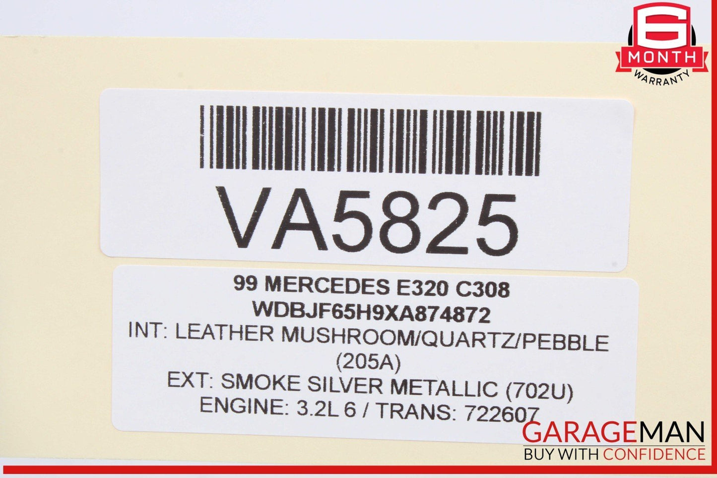98-02 Mercedes W210 E320 E500 E55 AMG Rear Overhead Dome Reading Map Light Lamp