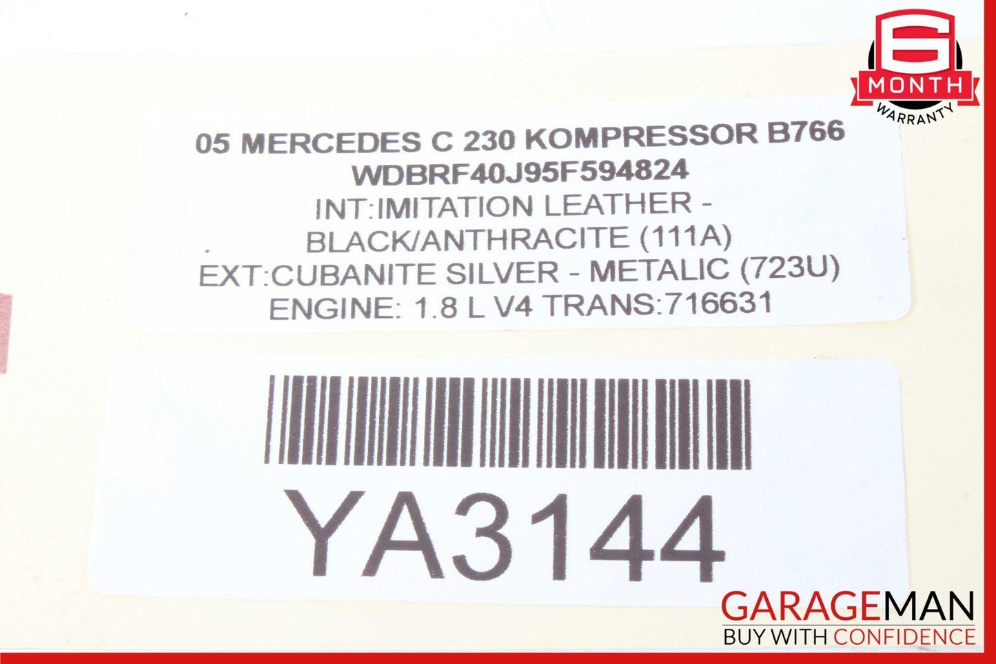 01-09 Mercedes C230 CLK320 Top Upper Rear View Mirror Auto Dimming Grey