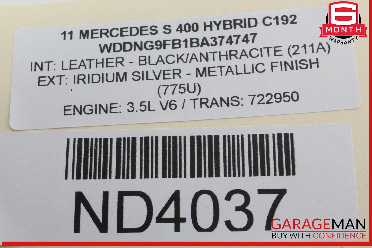 12-20 Mercedes W221 S400 Hybrid Keyless Go Entry Antenna 1668200075 OEM